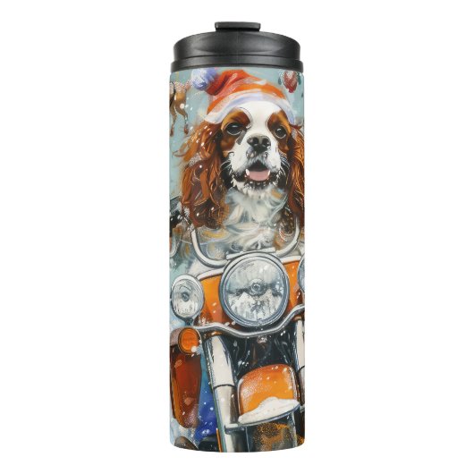 Cavalier King Charles Spaniel Kerstmis Thermosbeker (Voorkant)