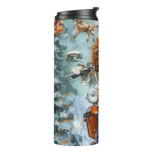 Cavalier King Charles Spaniel Kerstmis Thermosbeker (Gedraaid links)