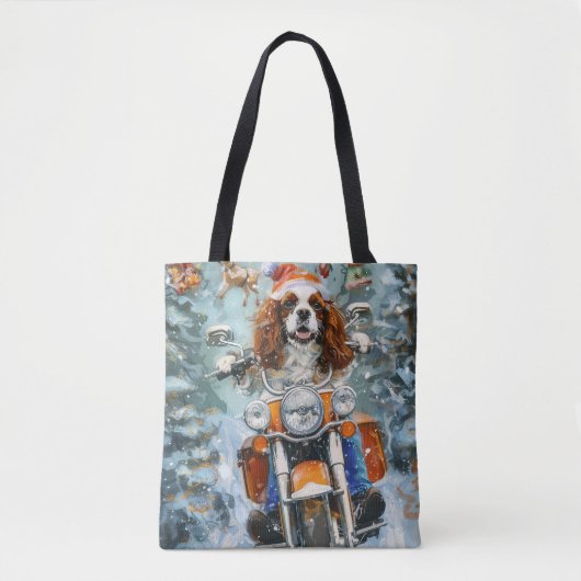 Cavalier King Charles Spaniel Kerstmis Tote Bag (Voorkant)