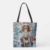 Cavalier King Charles Spaniel Kerstmis Tote Bag (Achterkant)