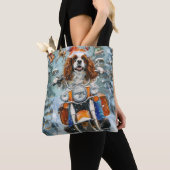 Cavalier King Charles Spaniel Kerstmis Tote Bag (Dichtbij)
