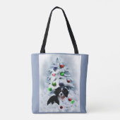Cavalier King Charles Spaniel Kerstmis Tote Bag (Achterkant)