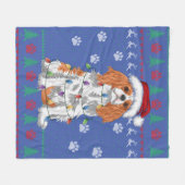 Cavalier King Charles Spaniel Kerstmis Ugly Sweat Fleece Deken (Voorkant (Horizontaal))