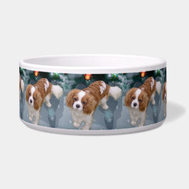 Cavalier King Charles Spaniel Kerstmis Voerbakje