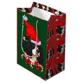 Cavalier King Charles Spaniel Kerstmis Vrolijk Medium Cadeauzakje (Voorkant Gekanteld)