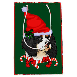Cavalier King Charles Spaniel Kerstmis Vrolijk Medium Cadeauzakje