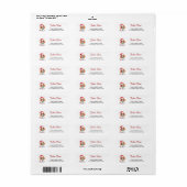 Cavalier King Charles Spaniel Kerstmuts Kerstmis Etiket (Full Sheet)