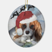 Cavalier King Charles Spaniel kerstornament Keramisch Ornament (Links)