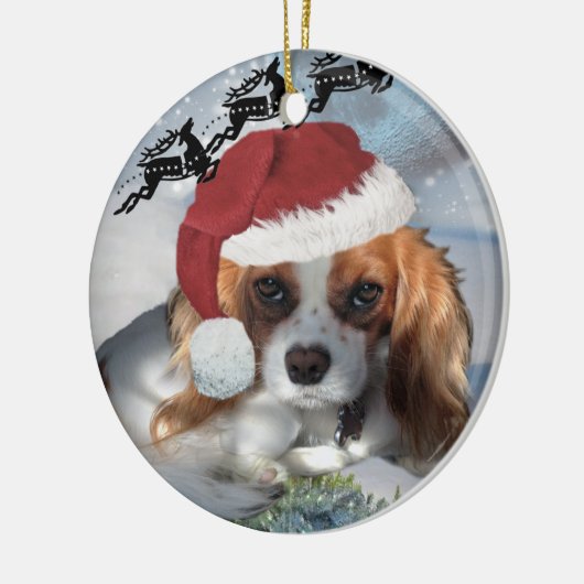 Cavalier King Charles Spaniel kerstornament Keramisch Ornament (Links)