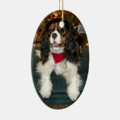 Cavalier King Charles Spaniel kerstornament Keramisch Ornament (Rechts)