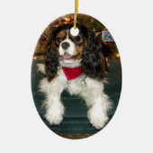 Cavalier King Charles Spaniel kerstornament Keramisch Ornament (Voorkant)