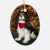 Cavalier King Charles Spaniel kerstornament Keramisch Ornament (Achterkant)