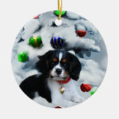 Cavalier King Charles Spaniel kerstornament Keramisch Ornament (Voorkant)