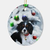 Cavalier King Charles Spaniel kerstornament Keramisch Ornament (Links)