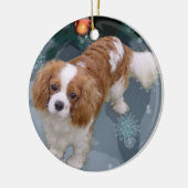 Cavalier King Charles Spaniel kerstornament Keramisch Ornament (Links)