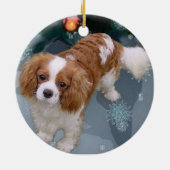 Cavalier King Charles Spaniel kerstornament Keramisch Ornament (Achterkant)