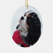 Cavalier King Charles Spaniel kerstornament Keramisch Ornament (Rechts)