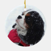 Cavalier King Charles Spaniel kerstornament Keramisch Ornament (Achterkant)