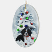 Cavalier King Charles Spaniel kerstornament Keramisch Ornament (Links)