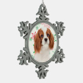 Cavalier King Charles Spaniel kerstornament Tin Sneeuwvlok Ornament (Links)