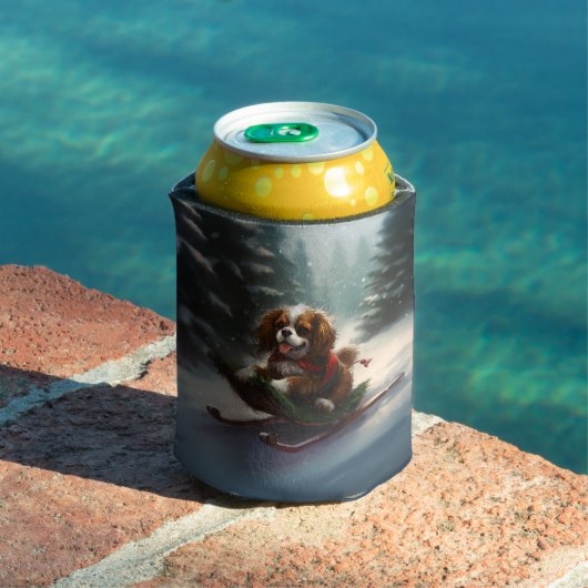 Cavalier King Charles Spaniel Kerstsneeuw Blikjeskoeler (Insitu Zwembad)