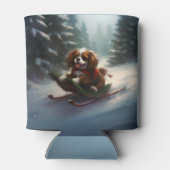 Cavalier King Charles Spaniel Kerstsneeuw Blikjeskoeler (Achterkant)