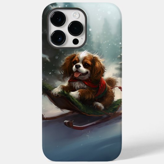 Cavalier King Charles Spaniel Kerstsneeuw Case-Mate iPhone Case (Achterkant)