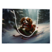 Cavalier King Charles Spaniel Kerstsneeuw Groot Cadeauzakje (Achterkant)
