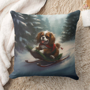 Cavalier King Charles Spaniel Kerstsneeuw Kussen