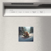 Cavalier King Charles Spaniel Kerstsneeuw Magneet (Insitu (Vaatwasser))