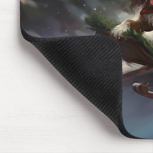 Cavalier King Charles Spaniel Kerstsneeuw Muismat (Hoek)