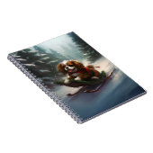 Cavalier King Charles Spaniel Kerstsneeuw Notitieboek (Rechterzijde)