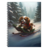 Cavalier King Charles Spaniel Kerstsneeuw Notitieboek (Voorkant)