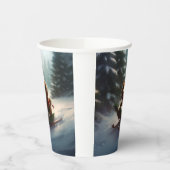 Cavalier King Charles Spaniel Kerstsneeuw Papieren Bekers (Links)