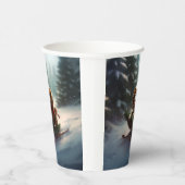 Cavalier King Charles Spaniel Kerstsneeuw Papieren Bekers (Rechts)