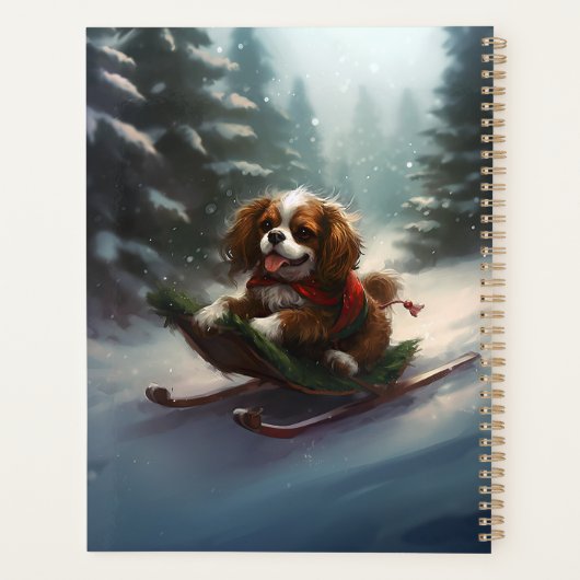 Cavalier King Charles Spaniel Kerstsneeuw Planner (Achterkant)