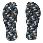 Cavalier King Charles Spaniel Kerstsneeuw Teenslippers (Voetbed)