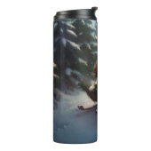 Cavalier King Charles Spaniel Kerstsneeuw Thermosbeker (Gedraaid links)