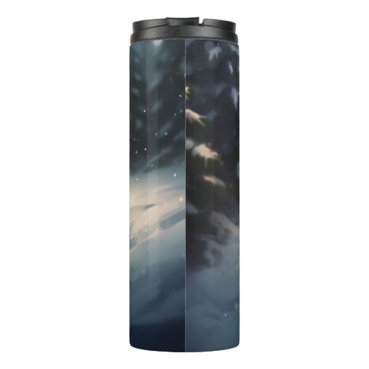 Cavalier King Charles Spaniel Kerstsneeuw Thermosbeker (Achterkant)