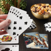Cavalier King Charles Spaniel Kersttrein Pokerkaarten (Insitu)