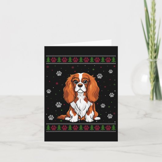 Cavalier King Charles Spaniel Kersttrui Do Kaart (Voorkant)