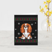 Cavalier King Charles Spaniel Kersttrui Do Kaart (Gele Bloem)