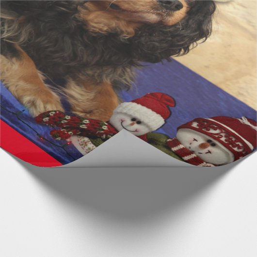 Cavalier King Charles Spaniel Kerstverpakking Cadeaupapier (Hoek)