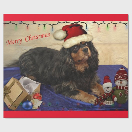 Cavalier King Charles Spaniel Kerstverpakking Cadeaupapier (Vlak)