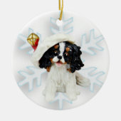 Cavalier King Charles Spaniel kerstversiering Keramisch Ornament (Voorkant)