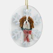 Cavalier King Charles Spaniel kerstversiering Keramisch Ornament (Rechts)