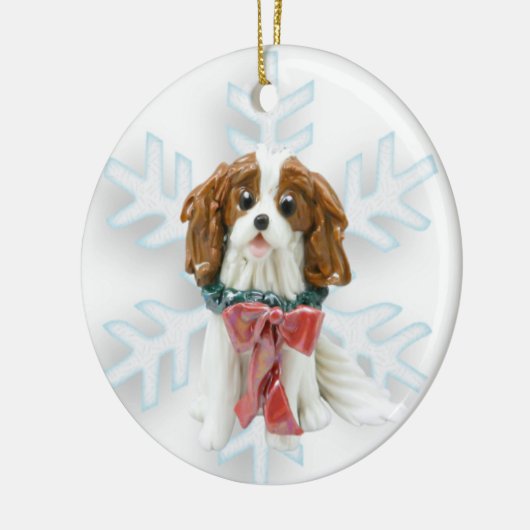 Cavalier King Charles Spaniel kerstversiering Keramisch Ornament (Links)