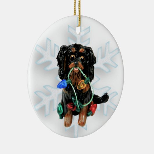 Cavalier King Charles Spaniel kerstversiering Keramisch Ornament (Rechts)