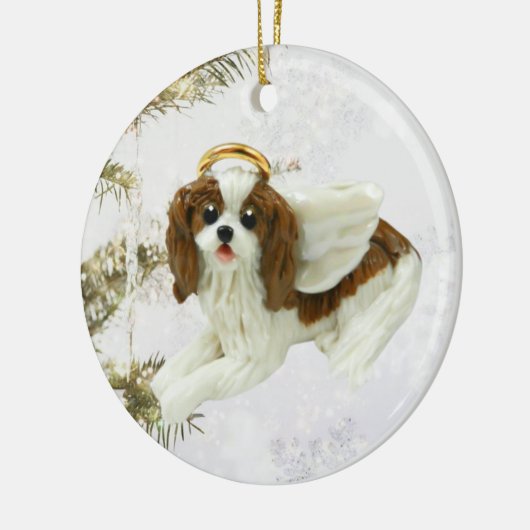 Cavalier King Charles Spaniel kerstversiering Keramisch Ornament (Links)