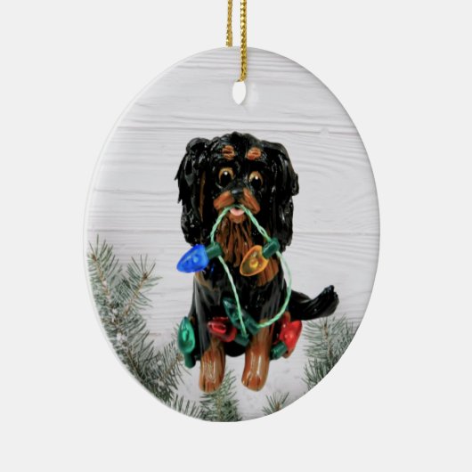 Cavalier King Charles Spaniel kerstversiering Keramisch Ornament (Rechts)